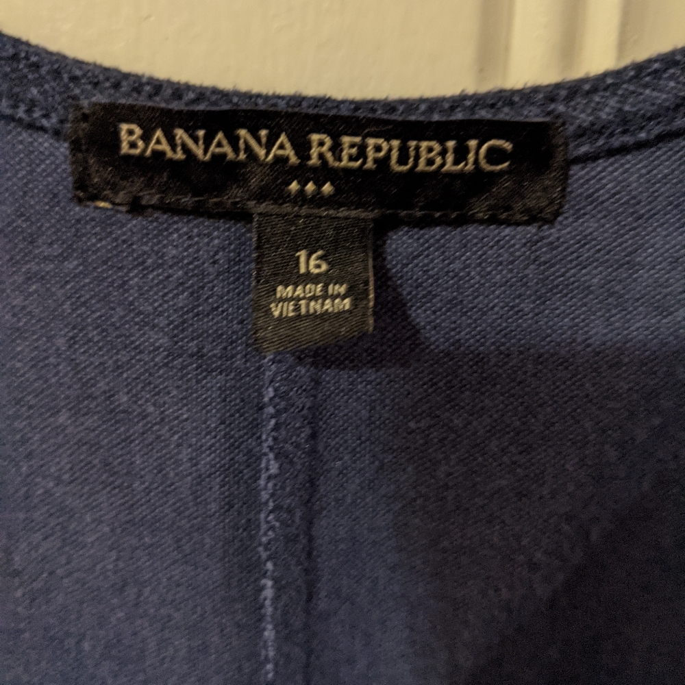Banana Republic Fit-and-Flare Blue Dress - Picture 3 of 4